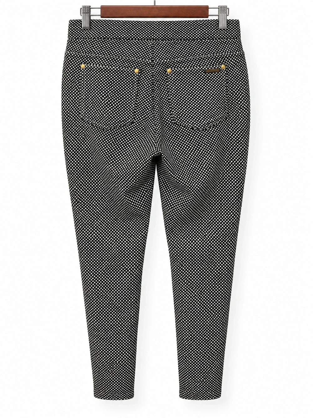 Micheal Kors Black and White Polka Dot Skinny Jeggings- Womens